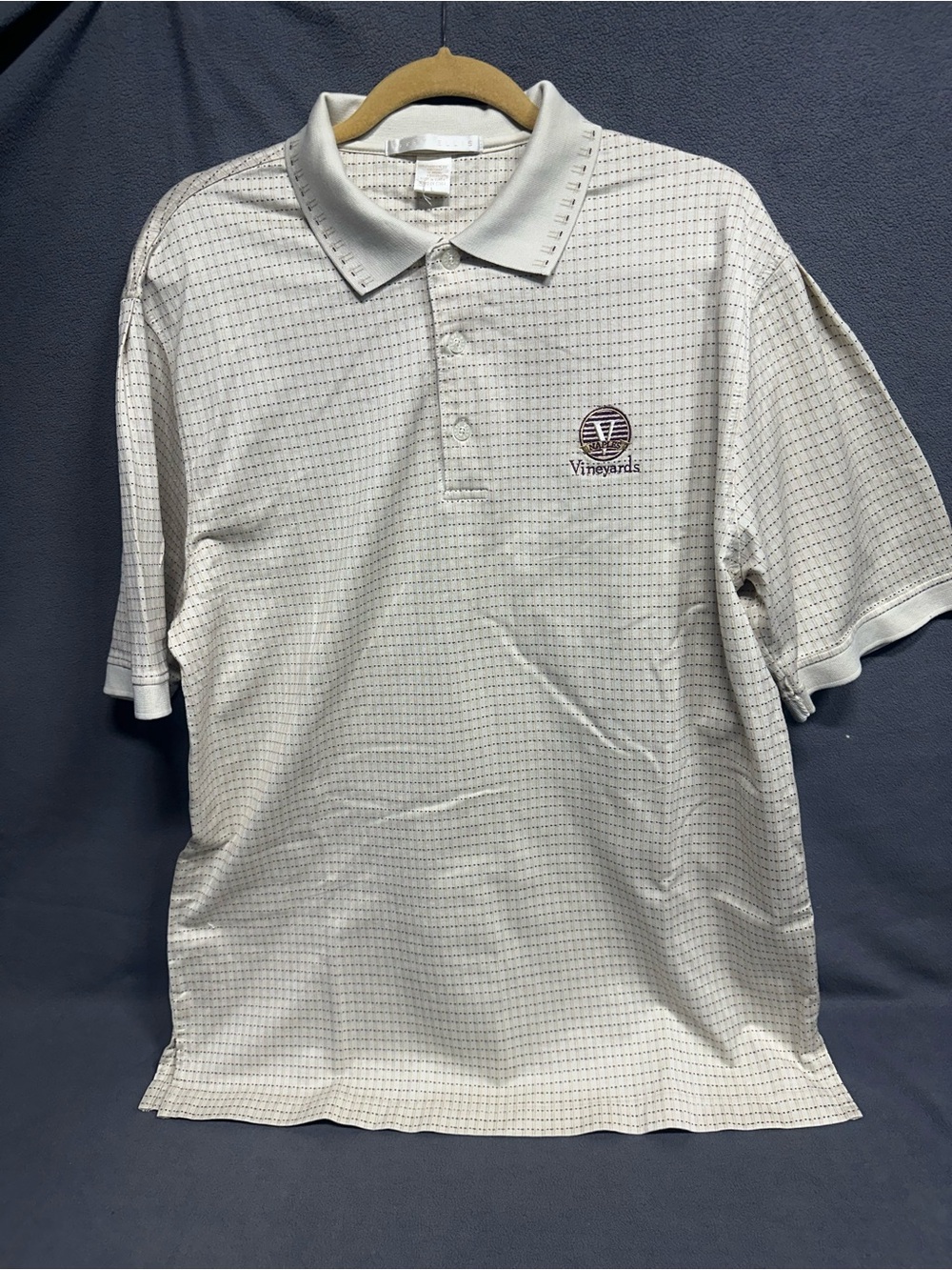 Perry Ellis Men’s White Micro-Stripe Polo